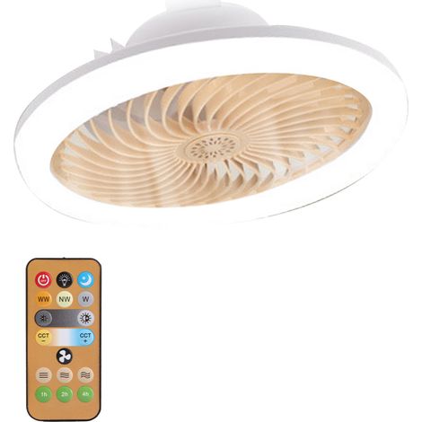Ventilador de techo LED grande con control remoto inteligente, rosca E27, regulable, para dormitorio, con iluminación de aromaterapia.