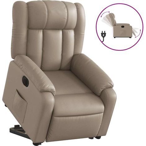 Maison Exclusive - Poltrona Alzapersona Reclinante Elettrica Cappuccino Similpelle
