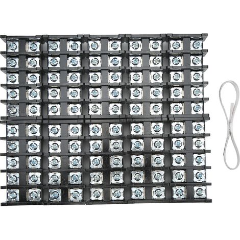 Lot de 50 borniers à rail TBR-60, serrage antiglisse, connexion électrique 60A 600V, pour circuits électroniques et tableaux, vis robustes, type DIN. (1/5)