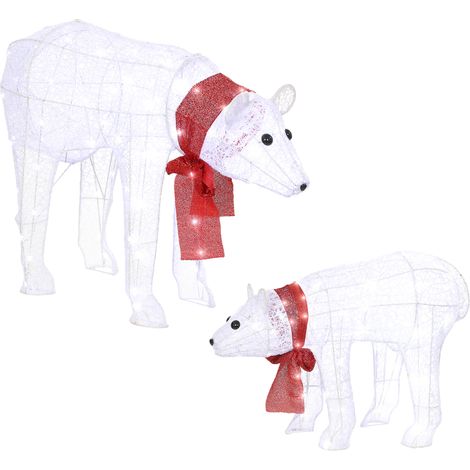 Décoration de Noël ours pliable 140 L ext rieure pour salon polaire parties, blanches, étanche, minuterie, utilisation intérieure extérieure (1/5)
