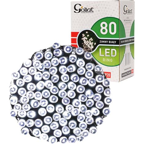 Lichterkette mit 80 LEDs für den Innenbereich, Kaltweiß, Netzbetrieb (1/5)