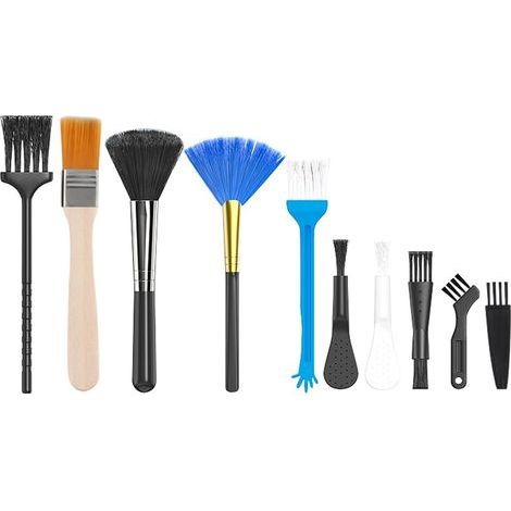Lot de 10 pinceau bosse, nettoyant clavie en plastique nylon, nettoyant odinateu pou le nettoyage des odinateus, clavies et autes appaeils. (1/5)