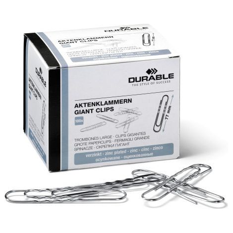 DURABLE Aktenklammer 122725 77mm verzinkt 100 St./Pack.