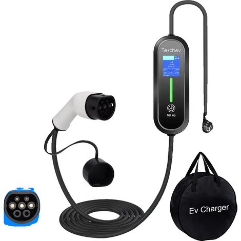 Chargeur EV Portable, Courant de Charge Ajustable, Classé IP66, Nouveau 3.5kW 16A Type2 (1/2)