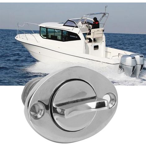 Bouchon de vidange ovale pour bateau ou yacht, en acier inoxydable 316 résistant à la rouille, 2,5 cm (1 pouce). (1/5)