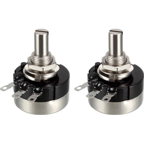 Potenciómetro - Rotativo - Película De Carbón - 1 K Ohm - Un Solo Giro - A03-6 Mm - RV24YN20S B102 - 2 Unidades (1/5)