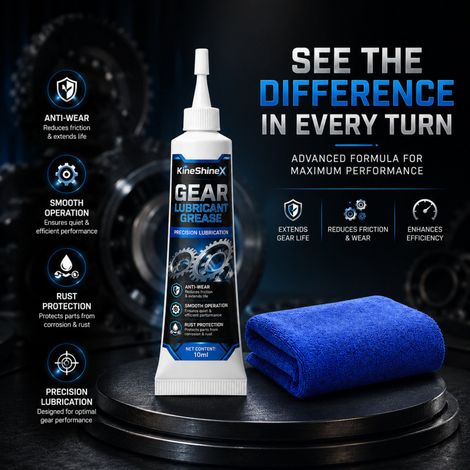 KineShineX Gear Grease 10ml, a precision mechanical gear lubricant that is wear-resistant, rust-proof, noise-reducing, and smooth. (1/5)