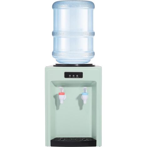 Distributeur d'eau Électrique, Fontaine à Eau, Eau Chaude (90°C) et Froide (15°C), 550W Chauffage/75W Refroidissement, en PP & INOX 304, pour Maison/Bureau (Vert) (1/5)