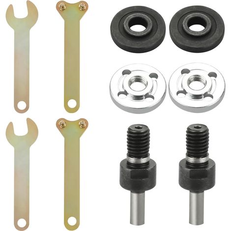 10 accesorios para amoladora angular, biela, convertidor de taladro manual, acoplador metálico, para amolado eléctrico, corte de azulejos y pulido de metales.