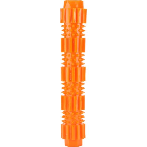 Os à mâcher en caoutchouc pour chien, jouet à mâcher résistant et durable, orange, pour le nettoyage des dents et l'éducation. (1/5)