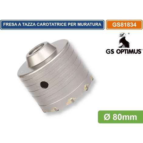 GS OPTIMUS GS81834 FRESA PERFORATRICE A TAZZA Ø 80MM M22 PER PIETRA CEMENTO CALCESTRUZZO