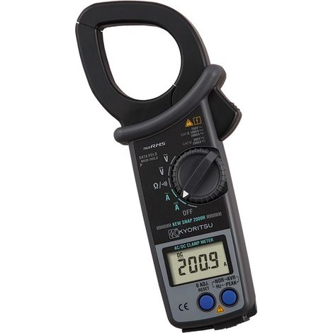 Pince ampèremétrique numérique compacte pour la mesure de courant AC/DC, la tension AC/DC, Résistance, Continuité, fréquence, PIC, gris