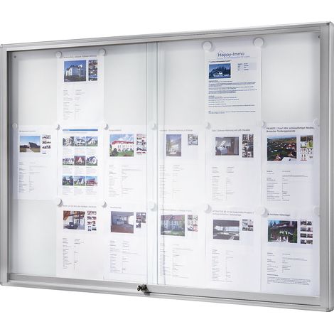 eurokraft pro, Vitrine d'affichage avec cadre alu et portes
