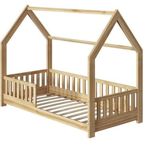 Lit cabane pour enfant Bosco 90 x 190 cm en bois (1/2)