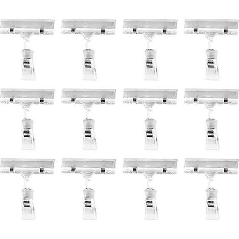 25 Stück Supermarkt-Preisschildclips, Kunststoff-Displayclips, transparente Clip-Halter-11X8CM-Transparent (1/3)
