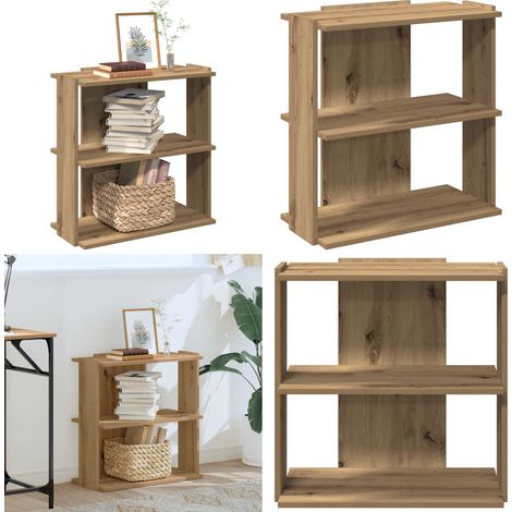 vidaXL Bücherregal 3 Böden Artisan-Eiche 60x30x60 cm Holzwerkstoff (1/5)