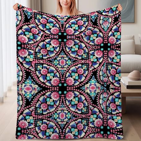 Couverture de lit en polaire, douce et chaude en microfibre toutes saisons, décoration de chambre à coucher, cadeau idéal pour femmes et hommes, 6080 pouces (1/4)