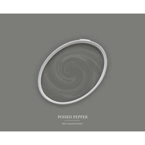 Wandfarbe Grau matt The Color Kitchen Poised Pepper Exklusive Innendispersion Hohe Deckkraft 2.5 Liter (1/4)