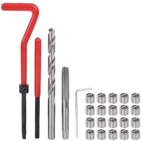 BUNTHAUS Kit d'insertion de réparation de filetage M7 25 pièces avec boîte en plastique transparente pour machines de traitement (1/5)
