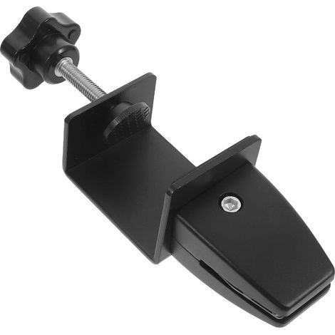 Clip de fixation pour cloison bureau en alliage d'aluminium noir (1/5)