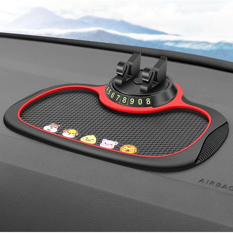 aqxreight Car Phone Mate Watch MULTIFUNZIONALE TAMPERIAL MULTIFUNZIONALE Pad ((Cartone animato) Cuscinetto antiscivolo e supporto)
