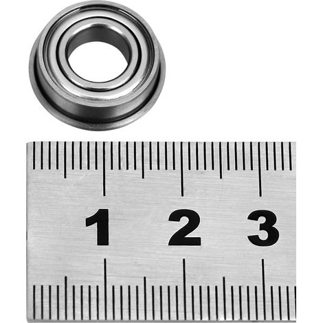 10 Stück F688-ZZ doppelt abgedichtete Flansch-Rillenkugellager 8 x 16 x 5 mm (1/5)