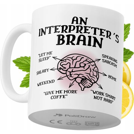 Lustige Tasse für Dolmetscher – Kaffee- oder Teetasse mit witzigem Textdesign – Ideal für Geburtstage, Namenstage, Feiertage und besondere Anlässe. Hochwertige Tasse für Zuhause, Büro und Arbeit. Farb (1/5)