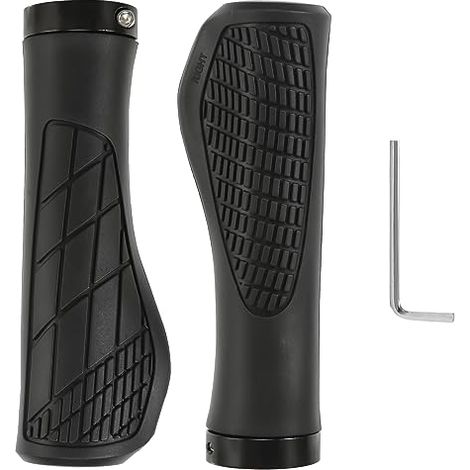 [MAI USATO]Impugnature per bici, 1 paio di impugnature in gomma per manubrio bici, impugnature ergonomiche per manubrio bici per mountain bike, bici da trekking, bici da città, bici da corsa (diametro (1/5)