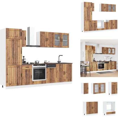 Ensemble d'armoires de cuisine 8 pcs Kalmar bois d'ingénierie - Ensemble D'armoires De Cuisine - Ensemble D'armoires De Cuisine - Ensemble D'armoires - Armoire De Cuisine (1/5)
