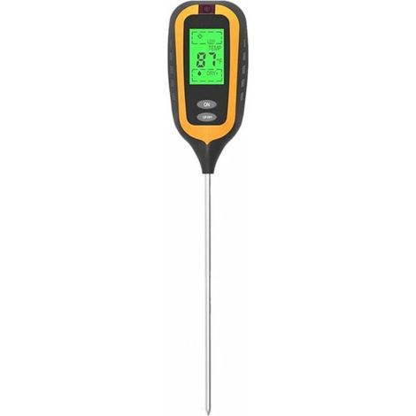 Boden-pH-Meter, Bodenfeuchtemessgerät, 4-in-1, für Bodentester, Feuchtigkeit, pH, Temperatur, Licht, Rasenflächen, landwirtschaftliche Pflanzen, Kräuter (1/4)
