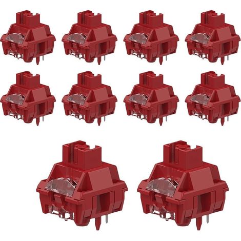 10XTTC V2 Silent Pre-Lubricated Linear Switches RGB Dual Silent for Mechanical Keyboard and Typing Customization (Red) (1/5)