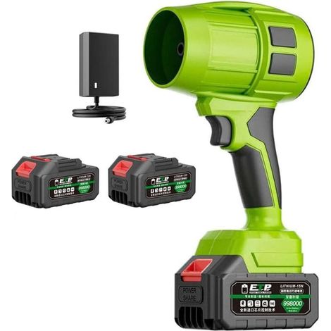 Souffleur à air comprimé 2 batteries 21V 10000mAh – Puissance de poussée 1000G – Nettoyage voiture, jardin, maison (1/5)