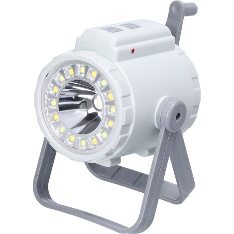 Tragbare Campinglampe, Zeltlampe, Scheinwerfer, 3-in-1-SOS-Taschenlampe, Handkurbel, drei Farbtemperaturen, einstellbare Helligkeit, DC5V Typ-C-Ladeanschluss mit USB-Ausgang