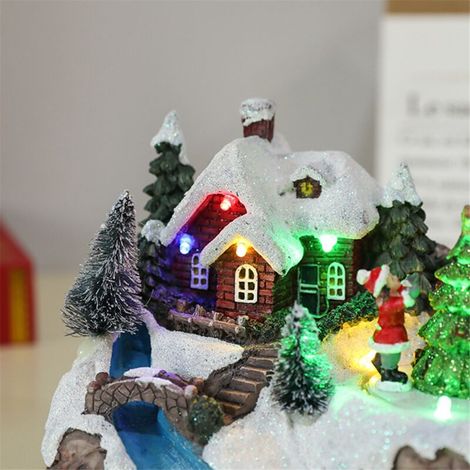 Statue Musicale Rotative de Noël Décoration pour Ornements Bureau Cadeau Vacances B (1/4)