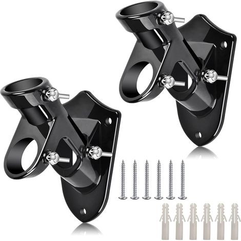 Supports de mât de drapeau d'extérieur - Bases de fixation robustes pour mât de drapeau, en alliage d'aluminium (lot de 2) (1/5)