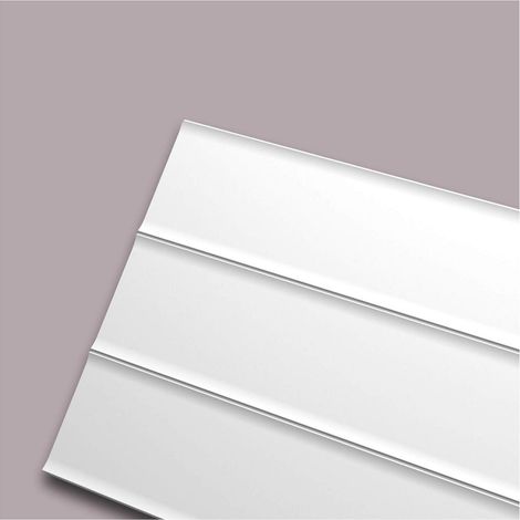 3d revestimiento mural NMC MEZZALUNA L 2600 WALLSTYL Noel Marquet Panel de pared Panel acustico Elemento decorativo Moldura para pared Perfil de estuco Moldura decorativa diseño moderno blanco 2,6 m