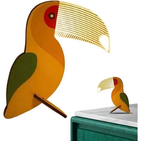 Lumière animale en bois, veilleuse animale en bois, Lampe animale mignonne de toucans (1/4)