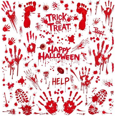 Autocollants de fenêtre d'Halloween, 104 pièces, décorations d'Halloween, autocollants de fenêtre en PVC (1/5)