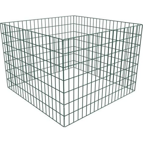Composteur de jardin carré en filet, 100 x 100 x 70 cm (1/4)