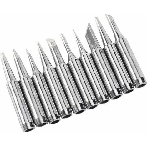 Enowelir Pointe de Fer à Souder, 10pcs 900M-T Panne à Souder pour Station de Soudage 936, 937, 938, 969, 8586, 852D