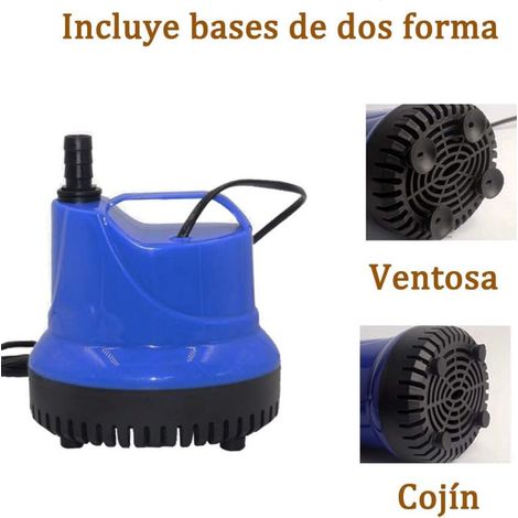 Pompe à eau électrique submersible 45 W débit 2800 l h avec tuyau filtre de fond et aspiration plate pour eaux chargées nettoyage de bassin piscine cave et autres espaces