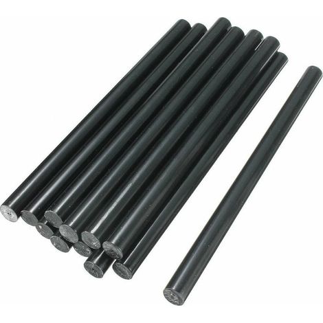 TrAdE Shop Traesio - 84 Stick Colla A Caldo Nera Ricarica Per Pistola Lungo 18 Cm Diametro 7 Mm -