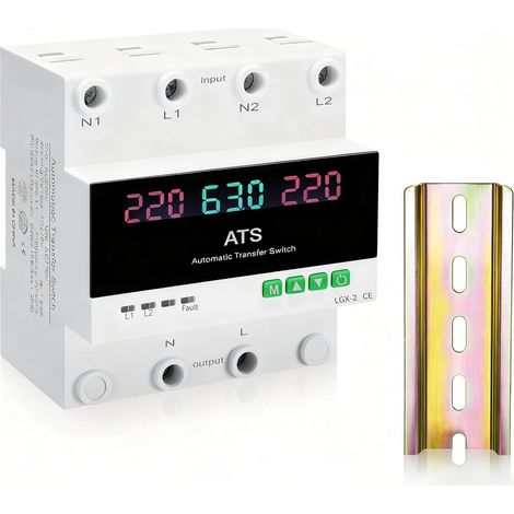 Commutateur de Transfert Automatique 63A - Interrupteur Inverseur de Source Bi-Power 2P/4P (1/5)