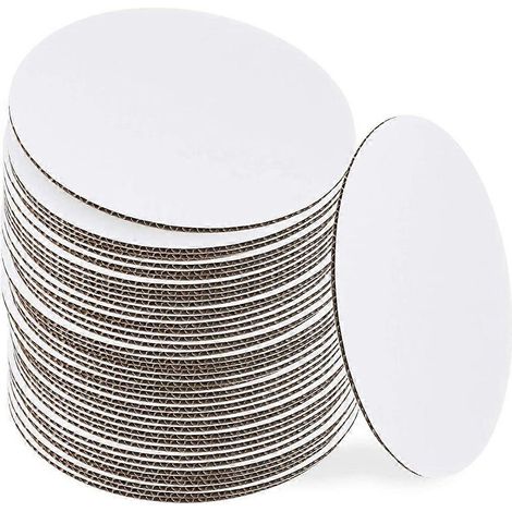 Blanc Cake Boards rond 25 lot 10 pouces Cardboard Cake Rounds Circles Disposable Cake Platter Board Base plateau (1/5)