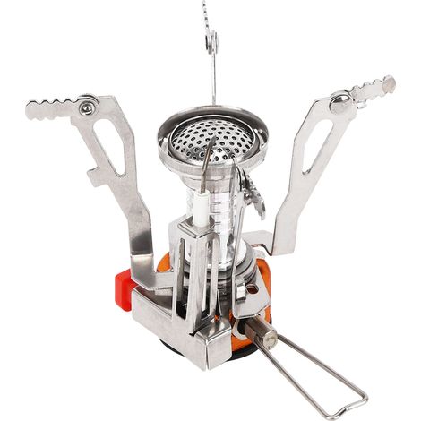 Réchaud de camping miniature extérieur en acier inoxydable 304 avec allumeur électronique intégré (1/5)
