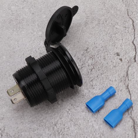 QC3.0 Typ-C PD Marine-Autoladegerät, Schnellladefunktion mit zwei Anschlüssen, LED-Voltmeter und Amperemeter, Aluminiumlegierung, 12–24 V (1/5)