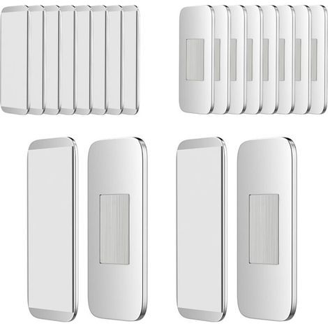 Aimant pour Porte Placard Ultra Fin, Lot de 16 Fermeture Magnétique Adhésive en Métal sans Perçage, Aimants de Portes Loquet Magnet pour Cuisine, Meuble, Tiroirs et Porte Coulissante (1/5)