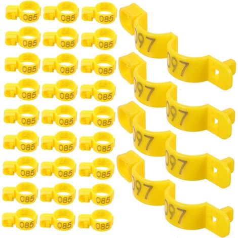 100 Pièces Anneau De Cuisse De Poulet Jetable Étiquette De Poulet pour Les Cuisses Anneaux De Cuisse pour Volaille Cuisses De Volaille Encliquetable Anneau D'oiseau Plastique (1/5)