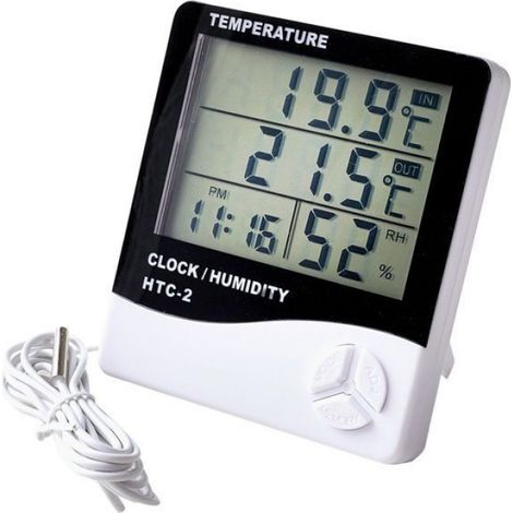 1 Station météo numérique, Thermomètre intérieur extérieur, Hygromètre sans fil, Lectures précises, Pour maison jardin (1/3)