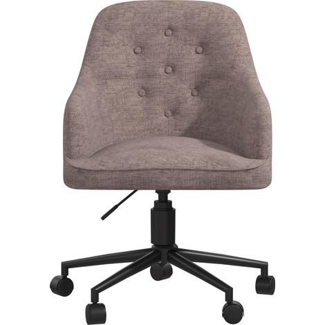 Her Majesty-Chaise de bureau rembourrée avec roulettes en gris lin (1/5)